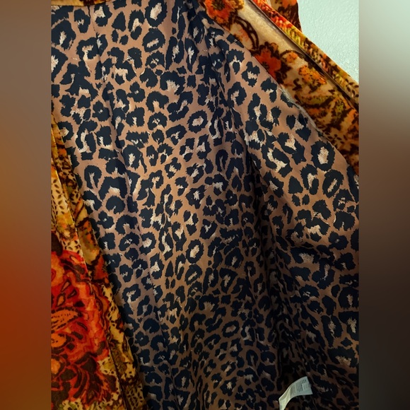 Free People Mirabella Velvet Printed Duster | Boho Festival Kimono Statement M/L - Picture 6 of 12